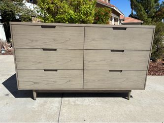 Gray Solid Wood High End Modern Dresser Chest of Drawers Furniture Excellent Condition Originally $3,500