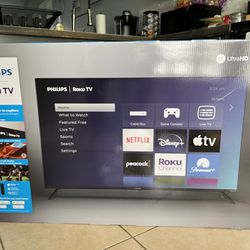 50” Philips Roku 4k Ultra HD TV