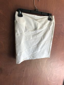 White mini skirt