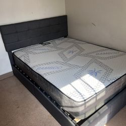 Queen Bed And Frame Like New