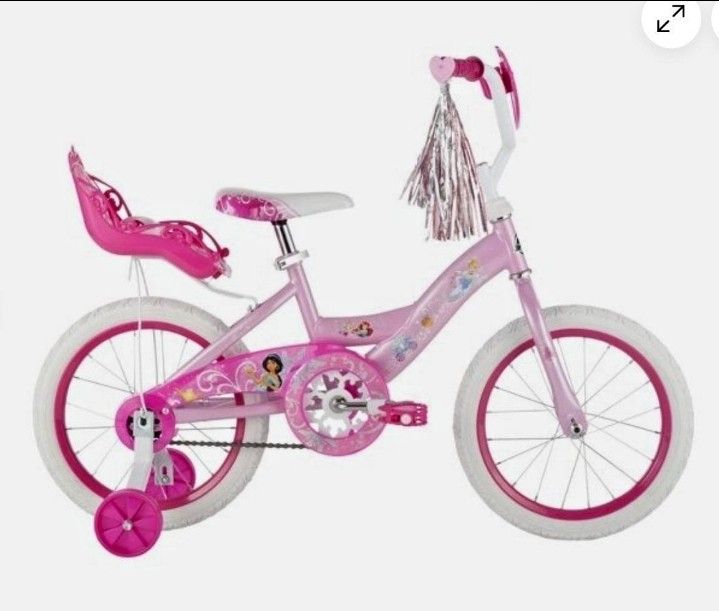 16" pink princess bike