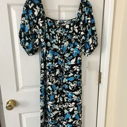 Blue Floral Dress 