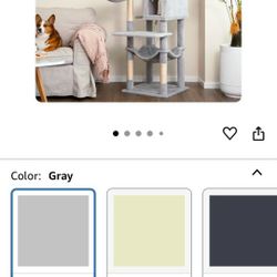 Ouritsu Cat Tree, 73.6 inch Tall Cat Climbing Tower for Large Cat Indoor with 2 Large Condos, 2 Widened Perches,