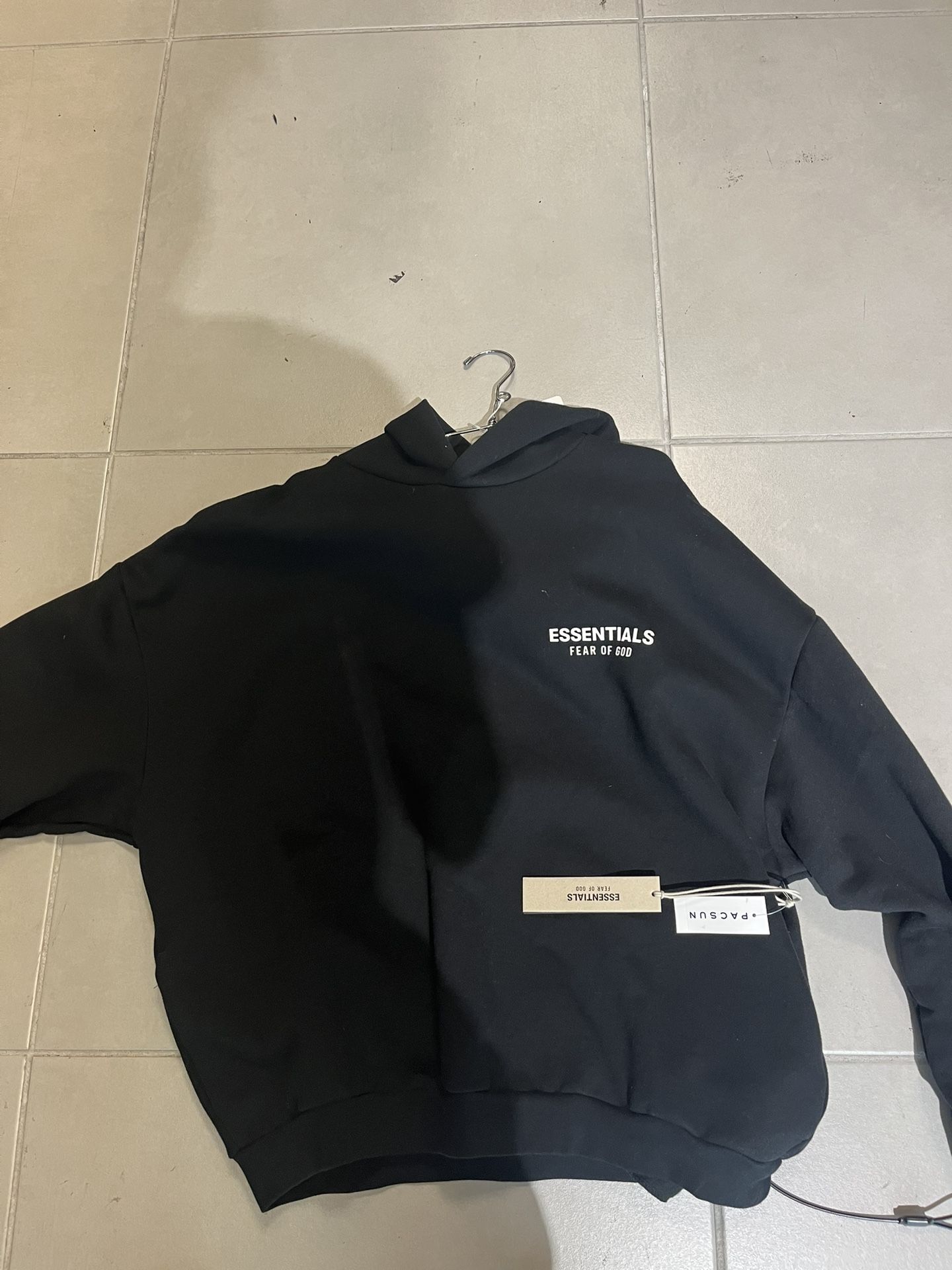 Essentials Fear Of God Fleece Hoodie Black