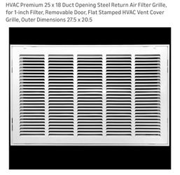 HVAC Filter Grille 25x18