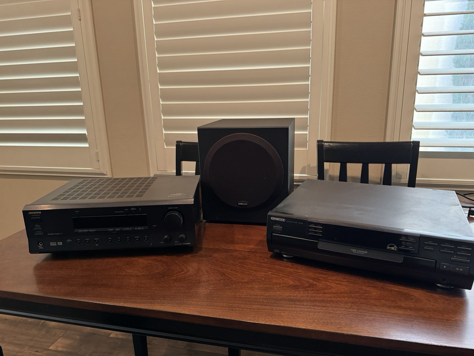 Stereo - receiver, Cd player and subwoofer 