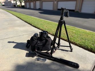 Canon rebel EOS DSLR Camera with accessories