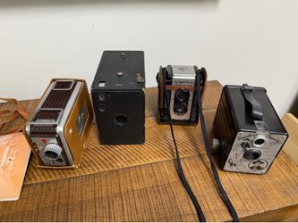 4 Antique Box Cameras
