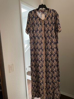 Floral Maxi Dress Navy and Gold