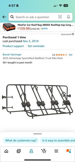 BedRack 4 Bike Carrier for Truck Bed by Heininger for Sale in Miami FL OfferUp