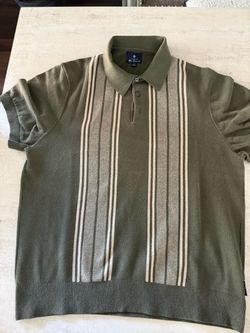 Ben Sherman XL Olive Green Knit Polo Shirt