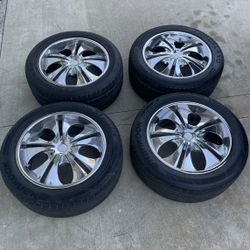 4 - 255/55r20 6x5.5 6x139.7 Chrome Toyota Tacoma Tundra 4runner Wheels Rims With Tires!!