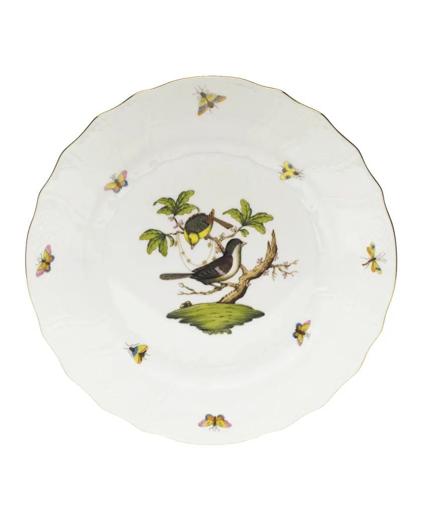 Herend Rothschild Bird Set Of 12  Plates - 9 Variants 