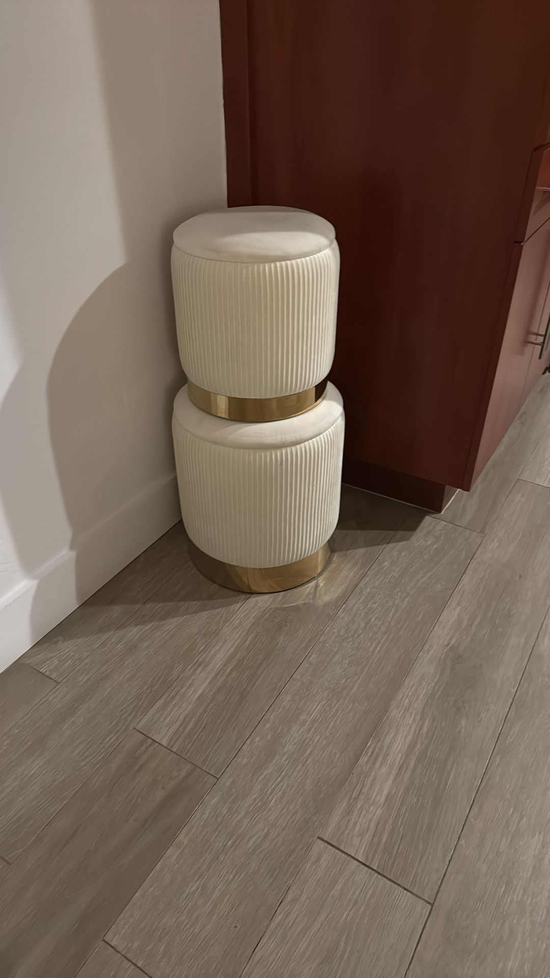 Stools - Small is 12 x 12; Tall is 16 x 15
