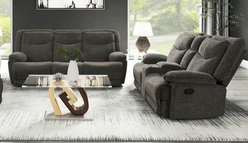 Set De Sala Reclinable Brown 