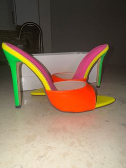 Neon high heels