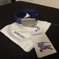 Burberry Check Webbing Shield Belt Size 105
