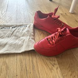 2017 Supreme x Louis Vuitton Run Away 'Red Gum' Sneakers US Sz 10 FD0137