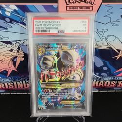 2015 POKEMON XY BREAKTHROUGH #159 FA/M MEWTWO EX BREAKTHROUGH PSA1