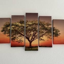 Panel Painting of Tree