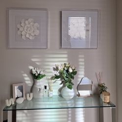 Glass Entry Console Table 