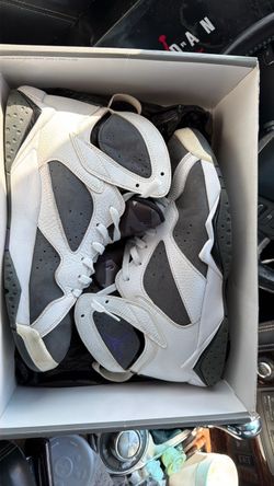 Air Jordan 7 White Grey Purple Sneakers