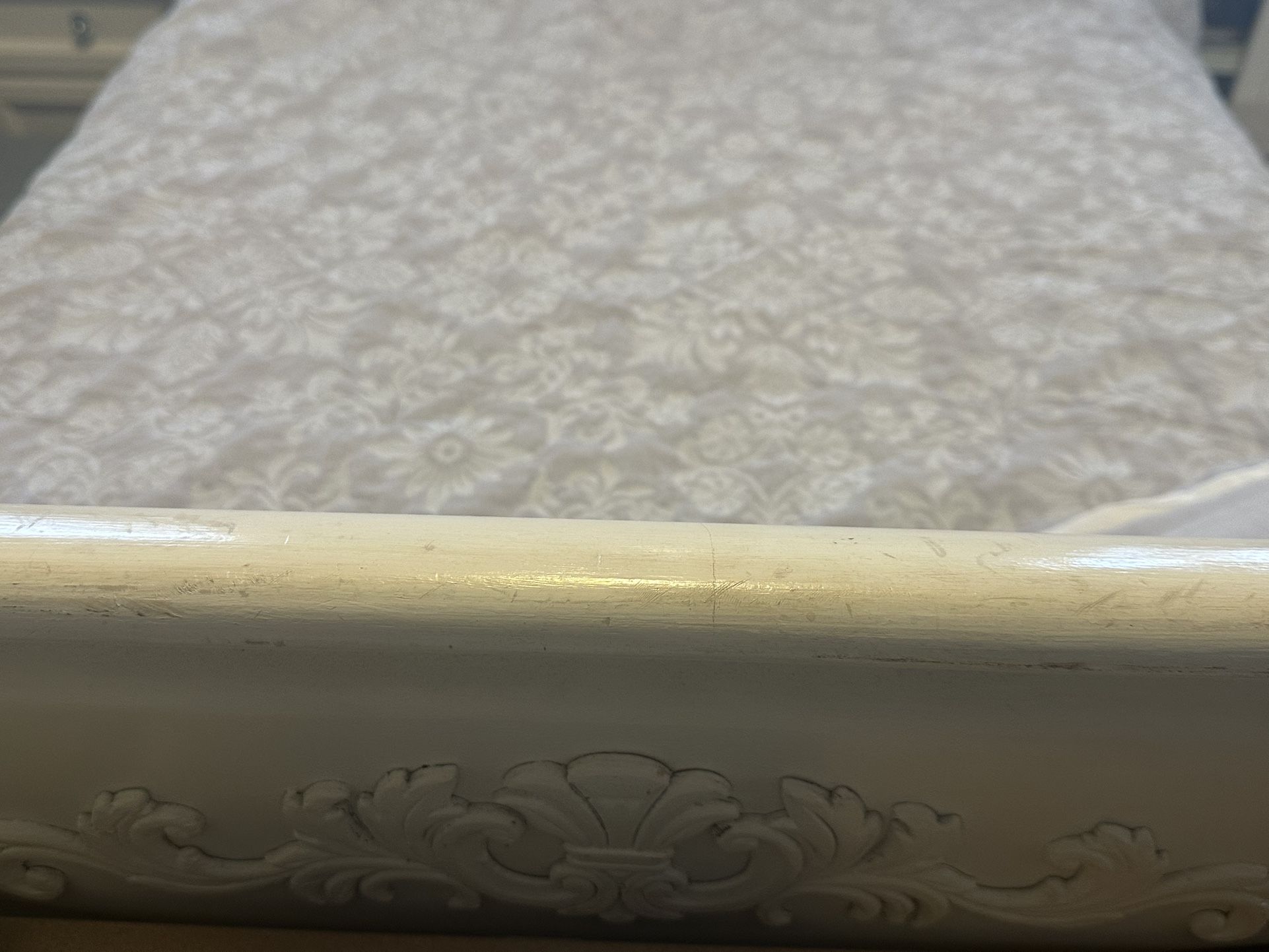 Sleigh Natural wood Twin bed