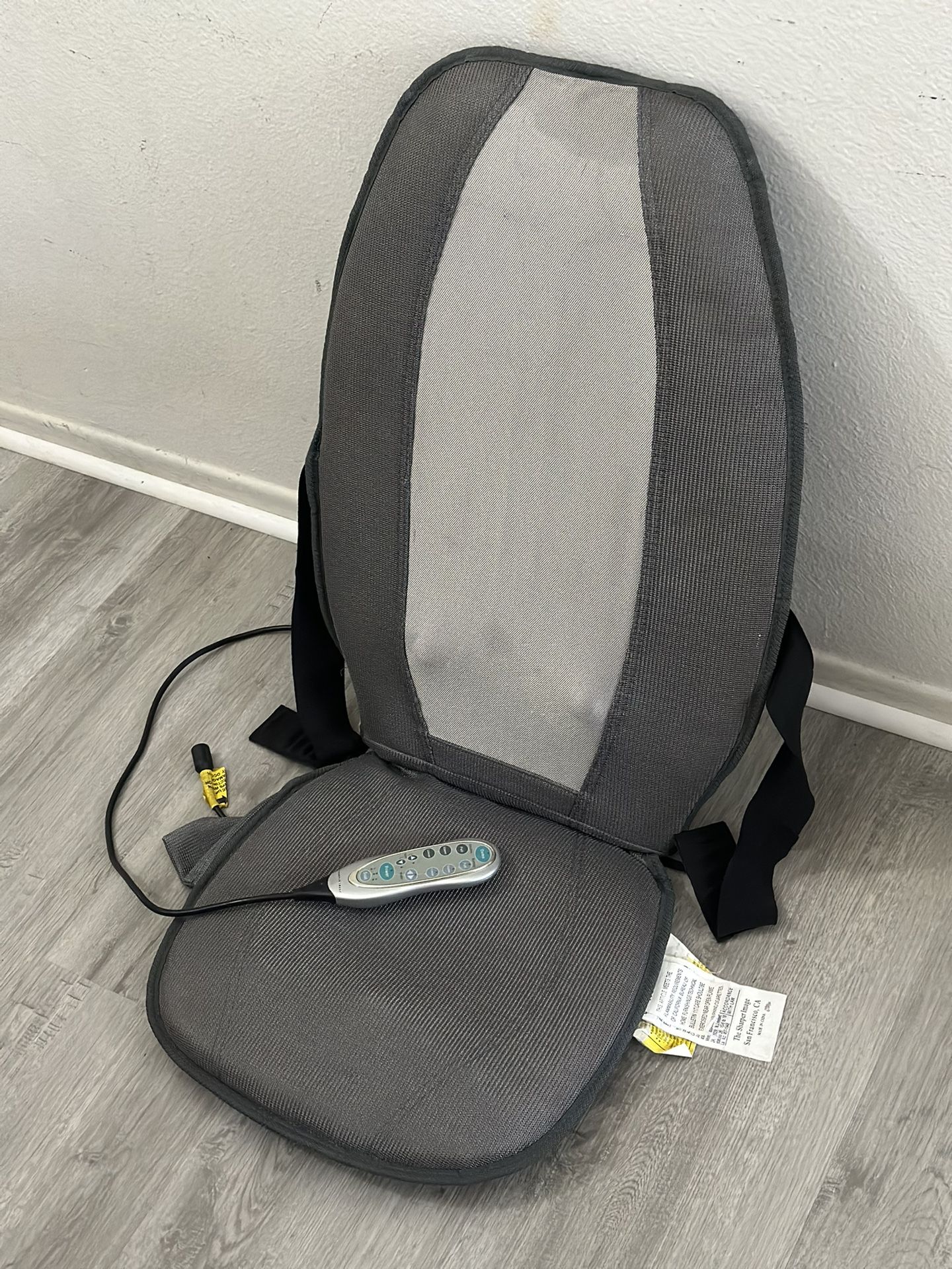SHARPER IMAGE Shiatsu Back And Leg Massager Chair Cushion w/Heat, Rolling Real Touch