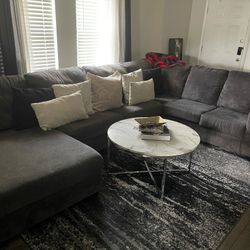 Chaise Sectional  and Table 
