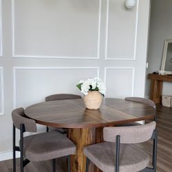 Dining Table And Chairs (full 4 Chair Set) 