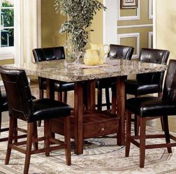 Marble Table/ bottom storage (Chairs not included)