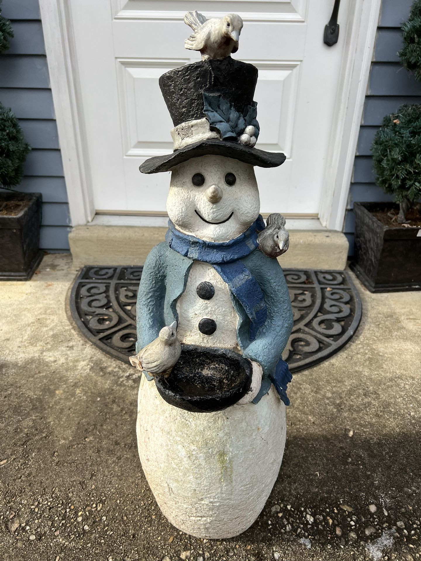 31” Snowman with Bowl-Resin (Indoor/Outdoor) Vintage Christmas