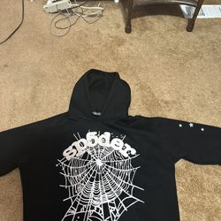 Black Pullover Size m Sp5der Hoodie 