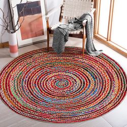 Woven jute area rug