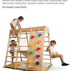 Avenlur Indoor Climber Playset Jungle Gym And Little Tykes Slide