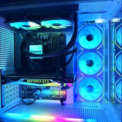 Liquid Water Cool Gaming PC i7 8700k gtx 1080ti 32gb ram 512gb