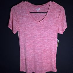 Avia Coral Pink V-Neck Athletic Tee (NWT)