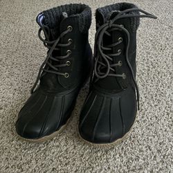 All-Weather Kids’ Black Boots - Size 2