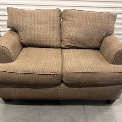 Small Brown Loveseat 