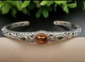 Sterling Silver Color Gemstones Bracelet