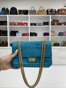CHANEL Paris-Monte Carlo Coco's Croc Reissue 225 Flap Bag Blue