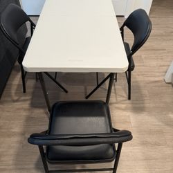 Adjustable Folding table and chair set