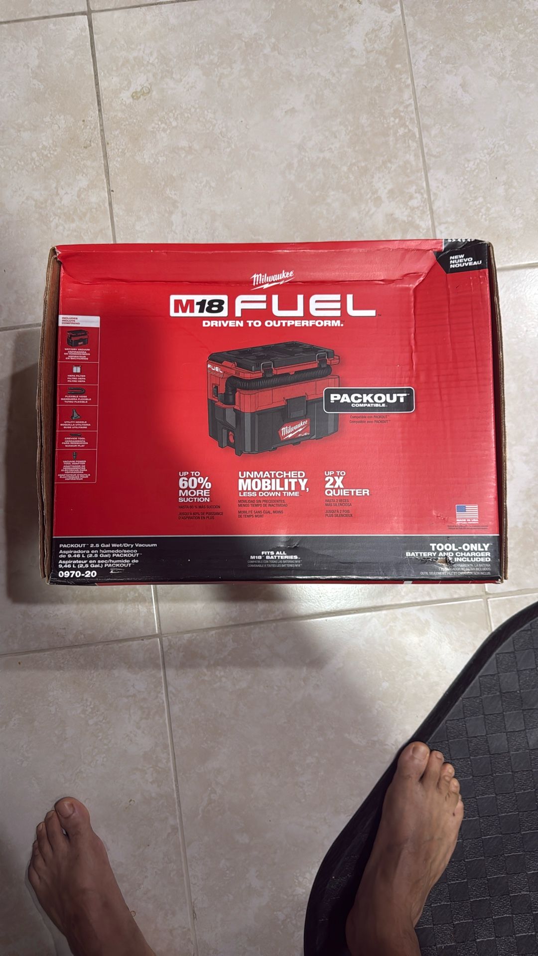 Brand New Milwaukee M 18 Fuel Wet Vac