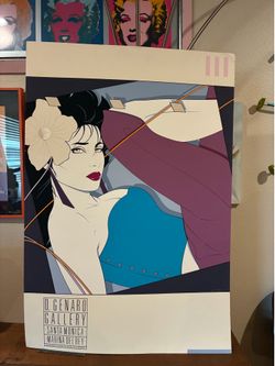 80s Patrick Nagel original "Commemorative #9" serigraph print