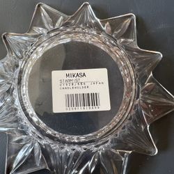 Mikasa Crystal sun/flower candle holder dish