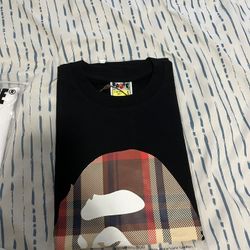 Bape check big ape head tee BRAND NEW 