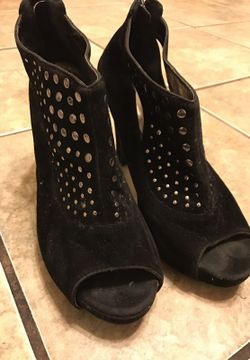 Black Studded Heels