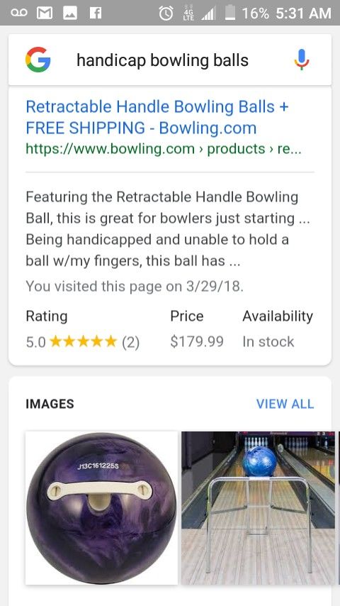 Handicap & beginner retractable handle bowling ball & wrist protector