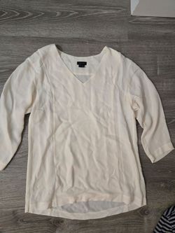 Theory cream colored blouse