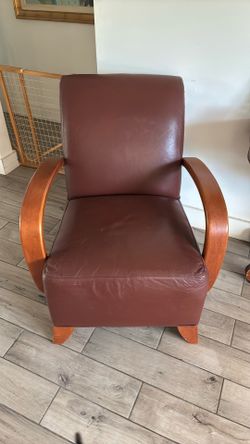 Matching high quality leather couch and chair
